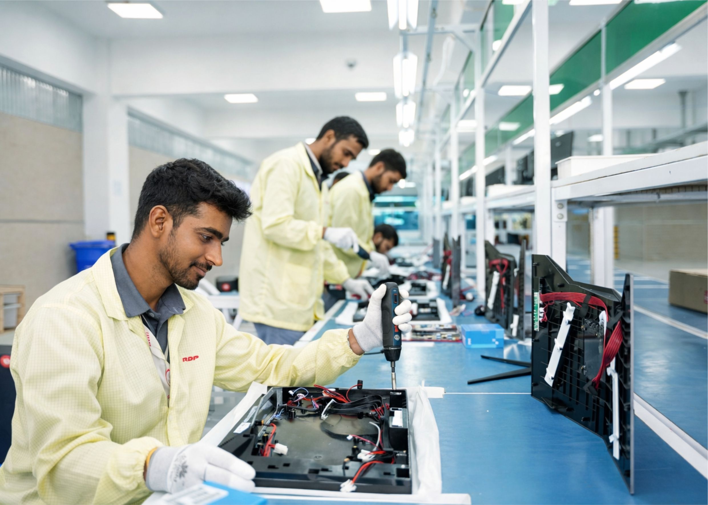 RDP hardware assembly line with quality inspection