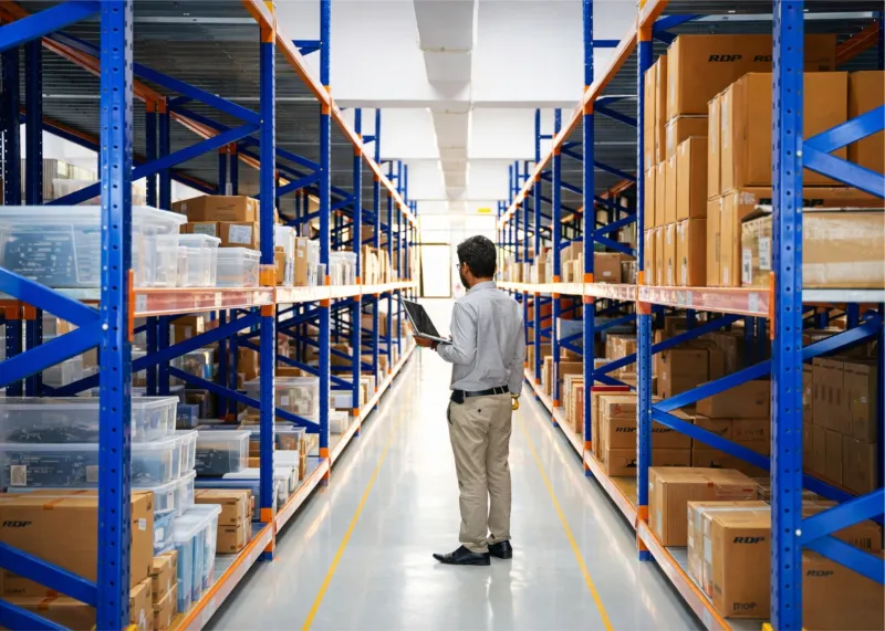 Raw material warehouse at RDP manufacturing facility